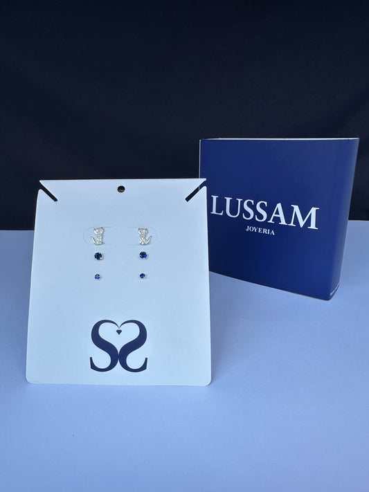 Aretes gatos azules