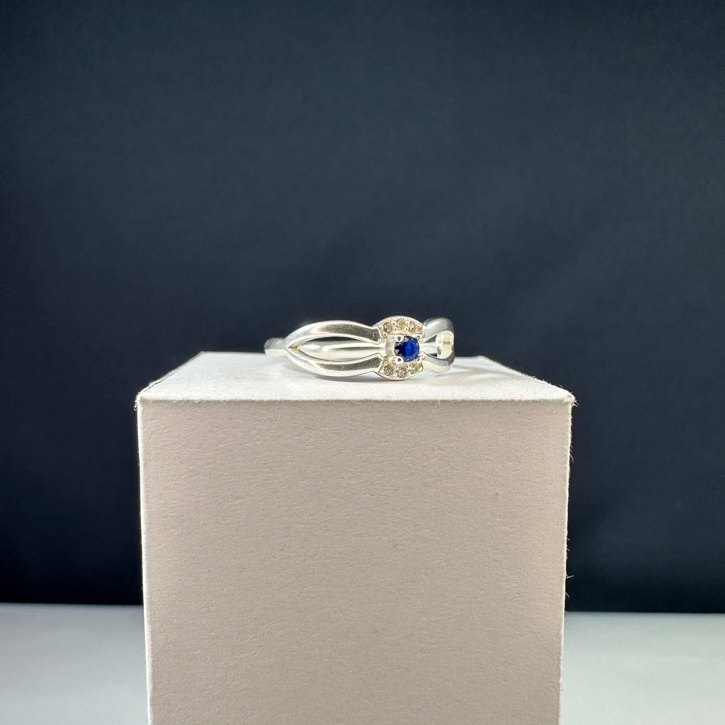 Anillo Cruzado Azul