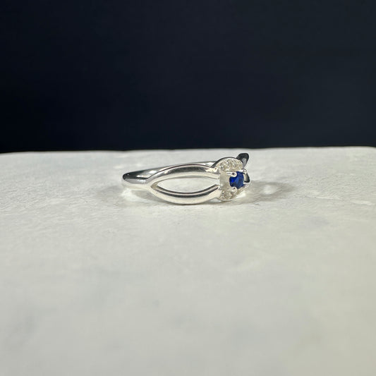 Anillo Cruzado Azul