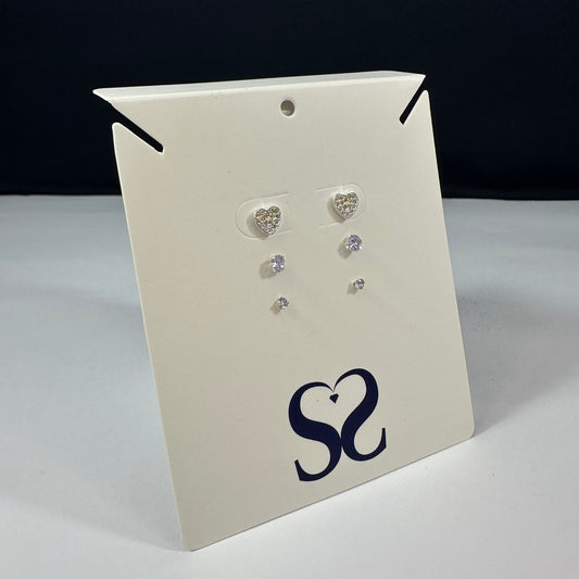 Aretes corazones morados