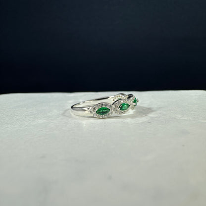 Anillo corona de jade
