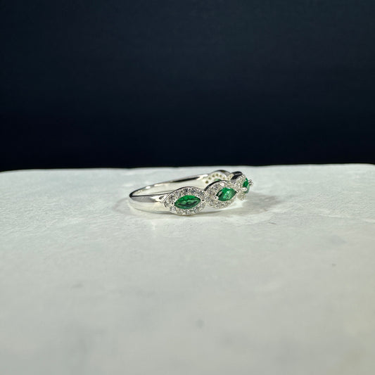 Anillo corona de jade