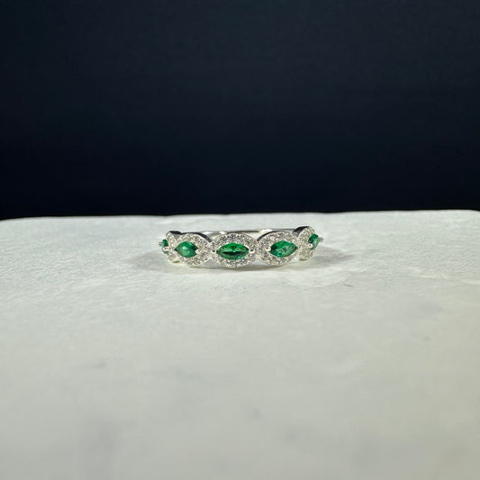 Anillo corona de jade