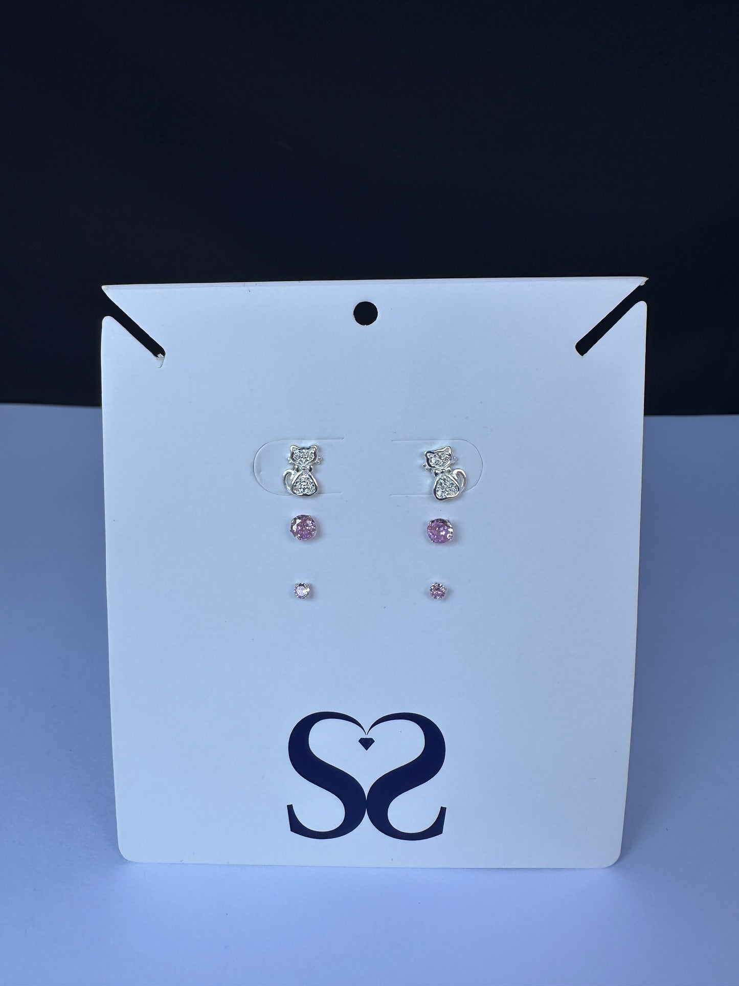 Aretes gatos rosados