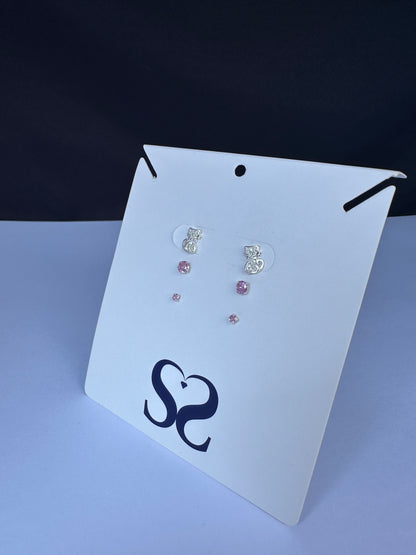 Aretes gatos rosados