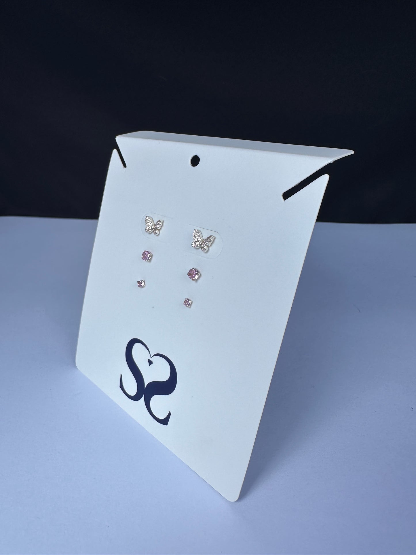 Aretes mariposas rosadas