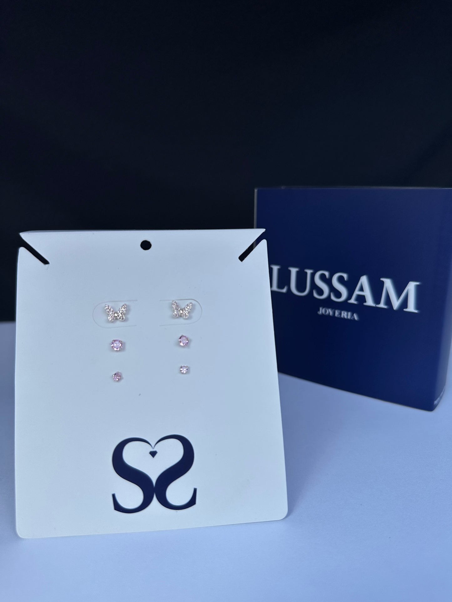 Aretes mariposas rosadas
