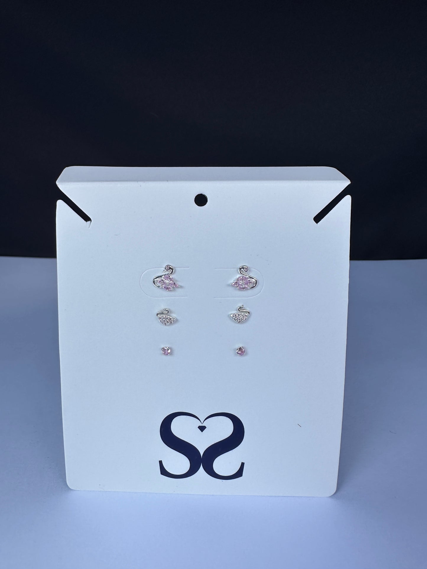 Aretes cisnes rosados
