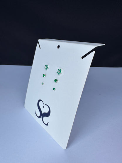 Aretes flores verdes