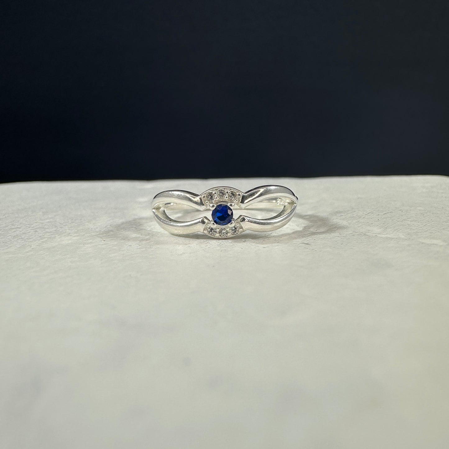 Anillo Cruzado Azul