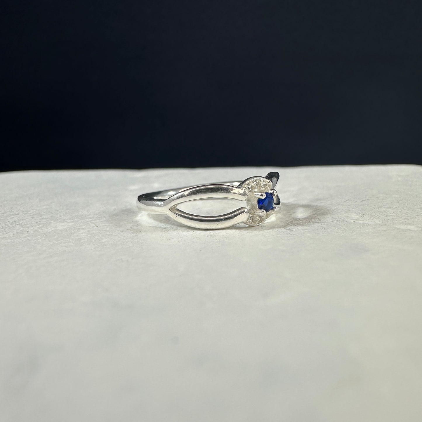 Anillo Cruzado Azul