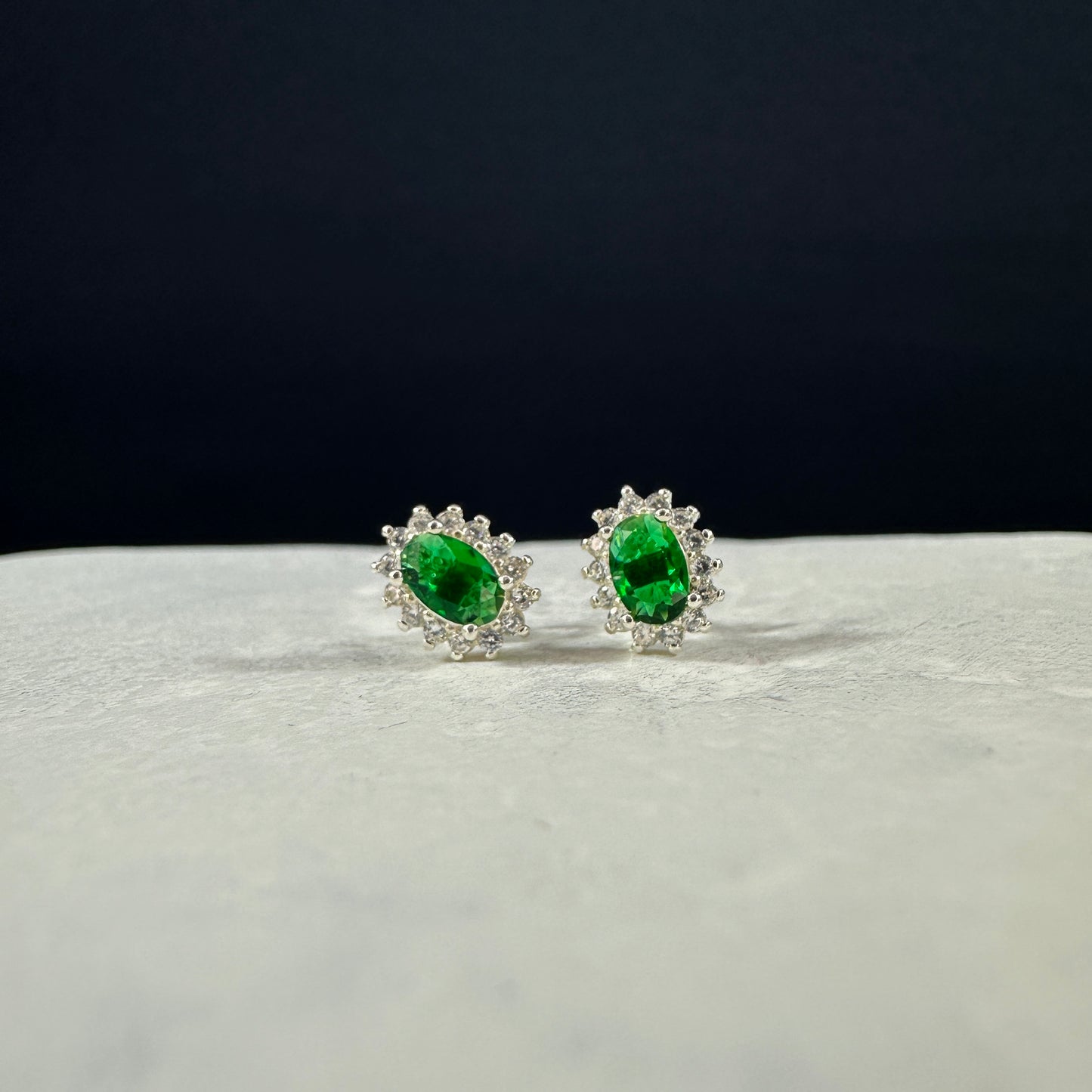 Aretes Diana verdes