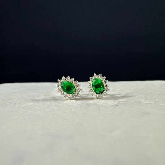 Aretes Diana verdes
