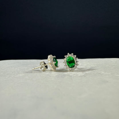 Aretes Diana verdes