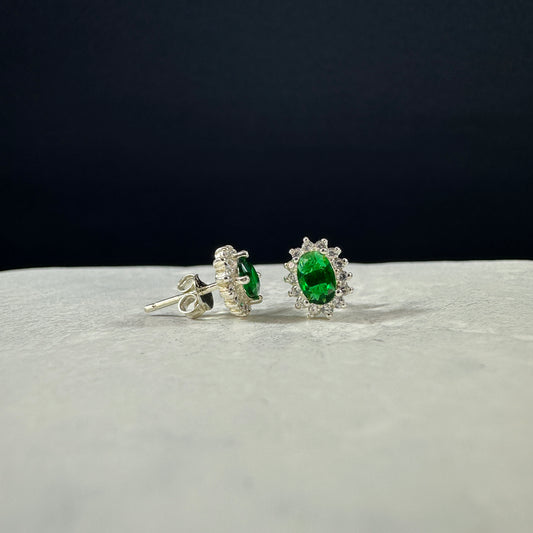 Aretes Diana verdes