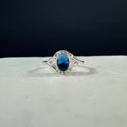 Anillo eclipse azul