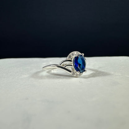 Anillo eclipse azul