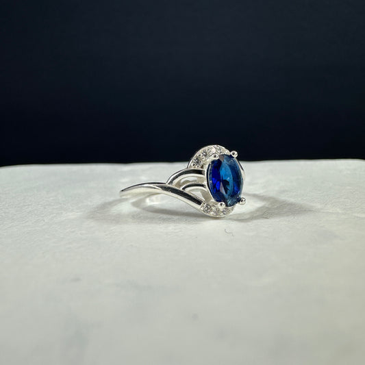 Anillo eclipse azul
