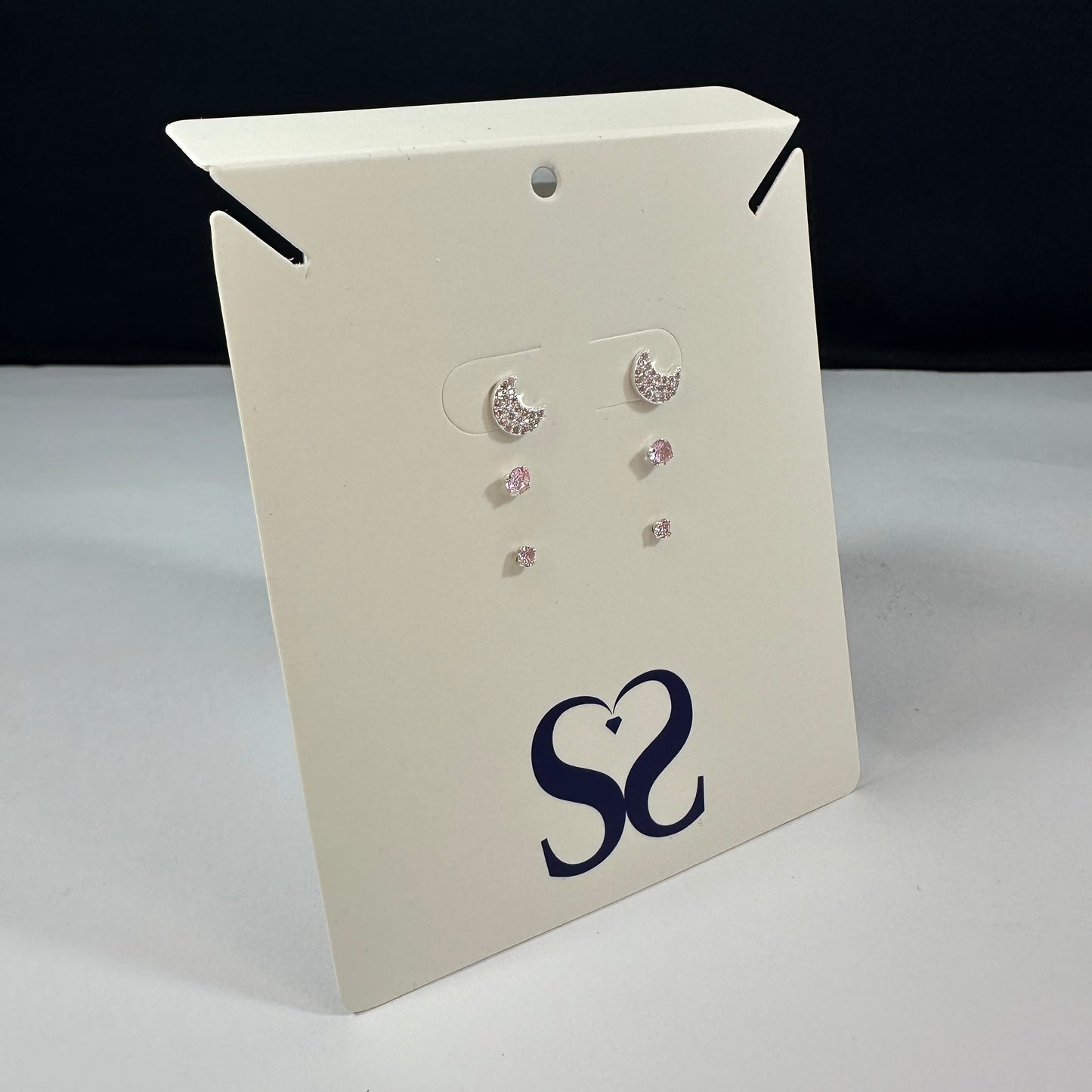 Aretes Luna rosados