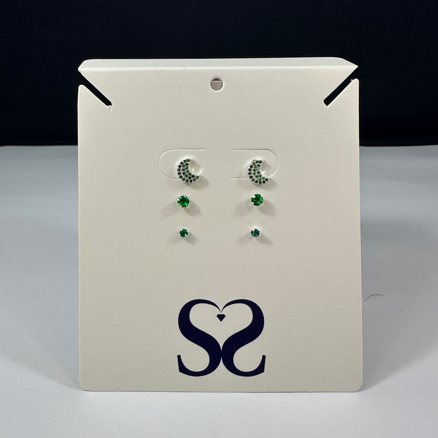 Aretes Luna verde