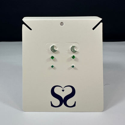 Aretes Luna verde