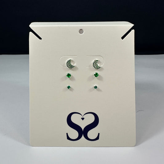 Aretes Luna verde