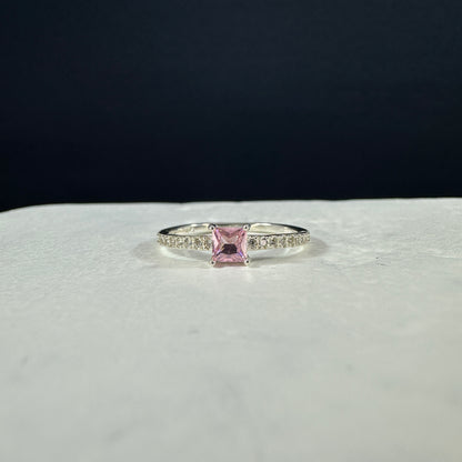 Anillo destello pave Rosa